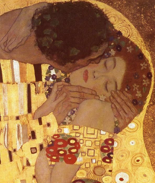 Gustav Klimt The Kiss (detail)